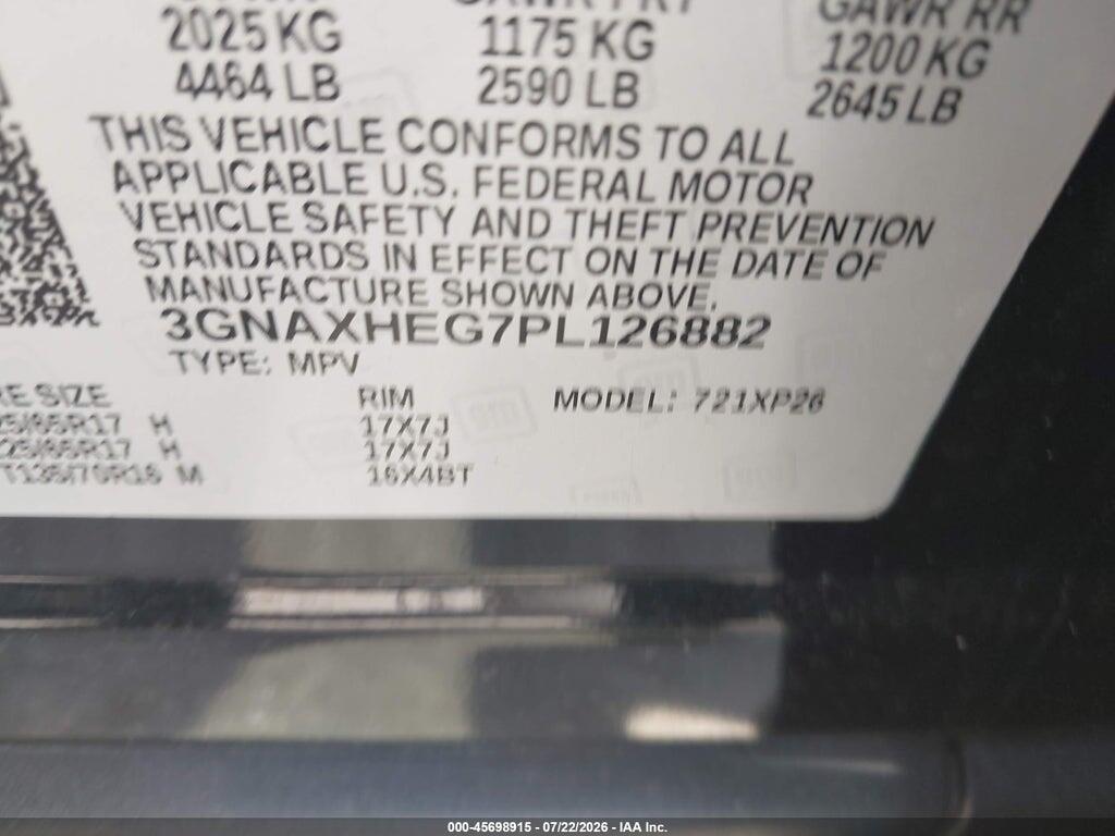 3GNAXHEG7PL126882 2023 CHEVROLET EQUINOX photo no. 9