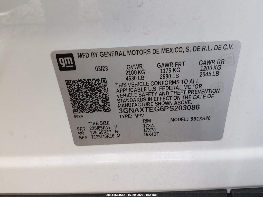 3GNAXTEG6PS203086 2023 CHEVROLET EQUINOX photo no. 9