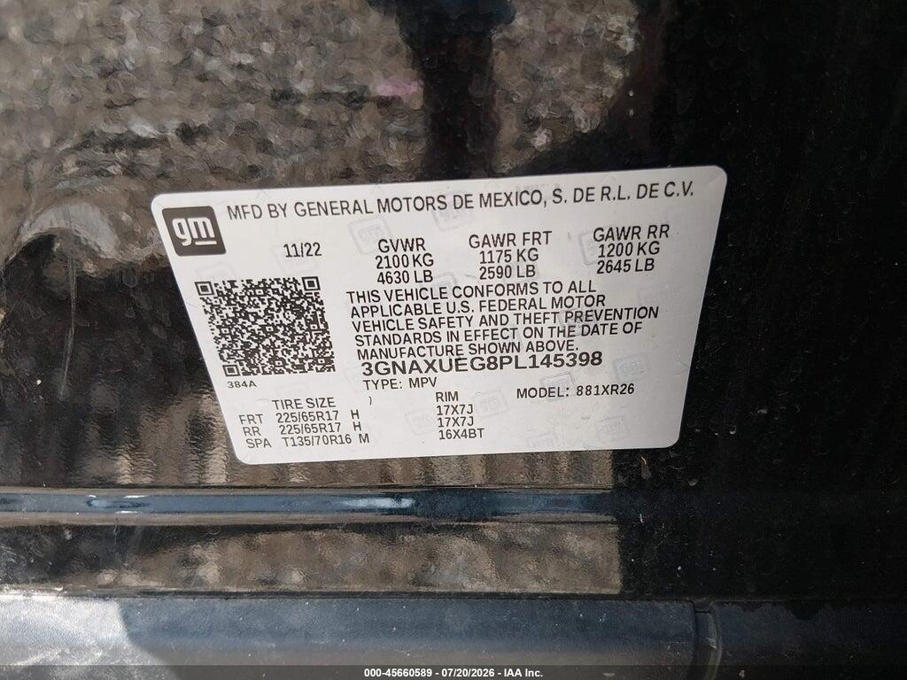 3GNAXUEG8PL145398 2023 CHEVROLET EQUINOX photo no. 9