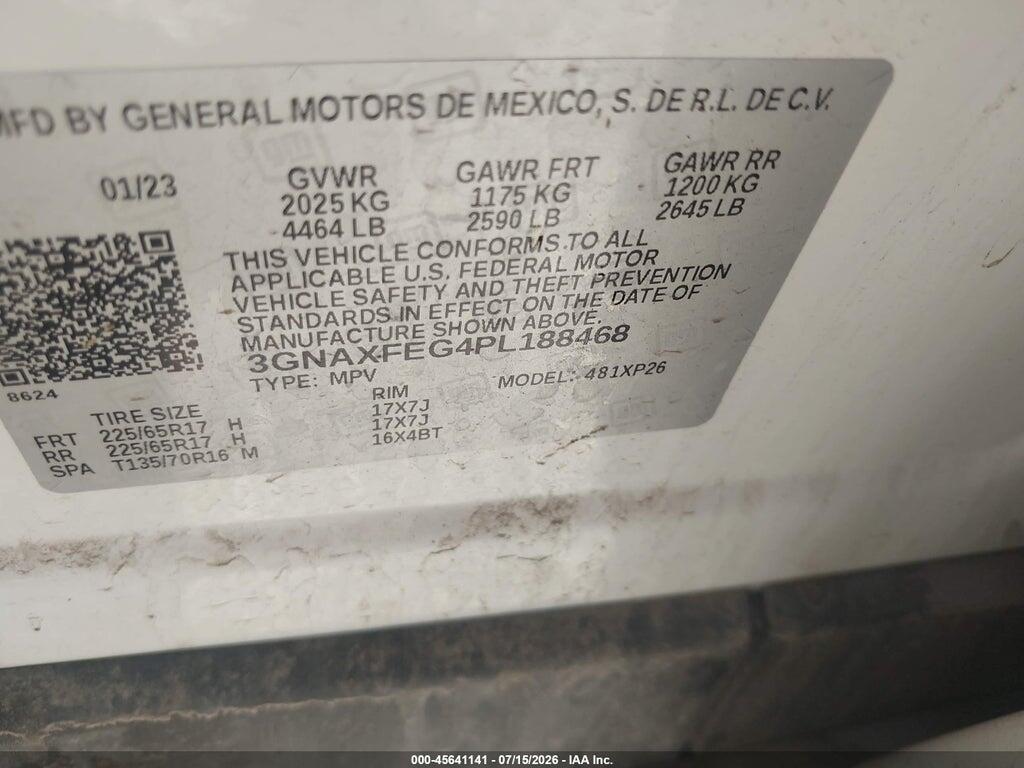 3GNAXFEG4PL188468 2023 CHEVROLET EQUINOX photo no. 9
