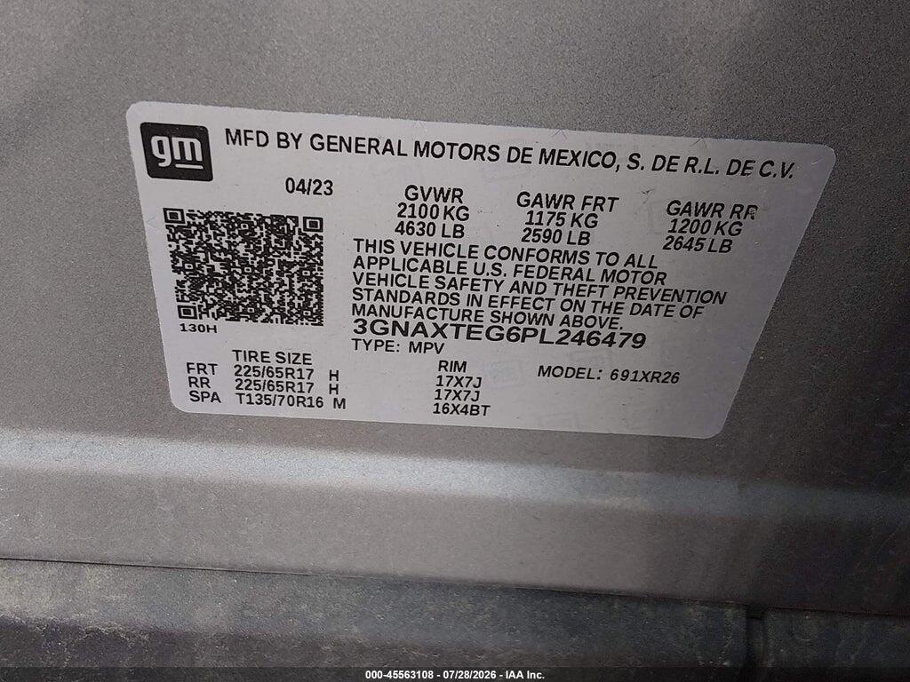 3GNAXTEG6PL246479 2023 CHEVROLET EQUINOX photo no. 9