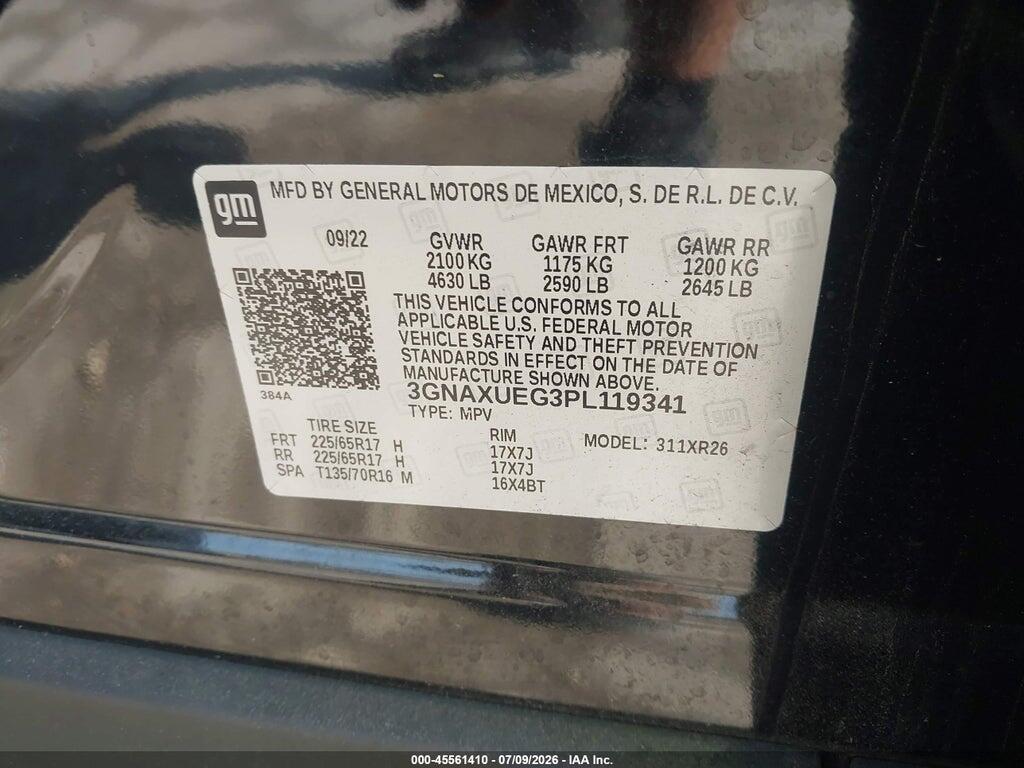 3GNAXUEG3PL119341 2023 CHEVROLET EQUINOX photo no. 9