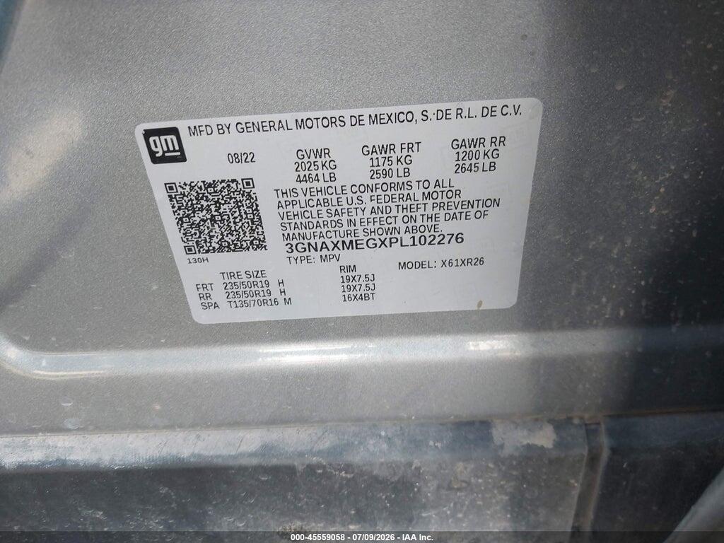 3GNAXMEGXPL102276 2023 CHEVROLET EQUINOX photo no. 9