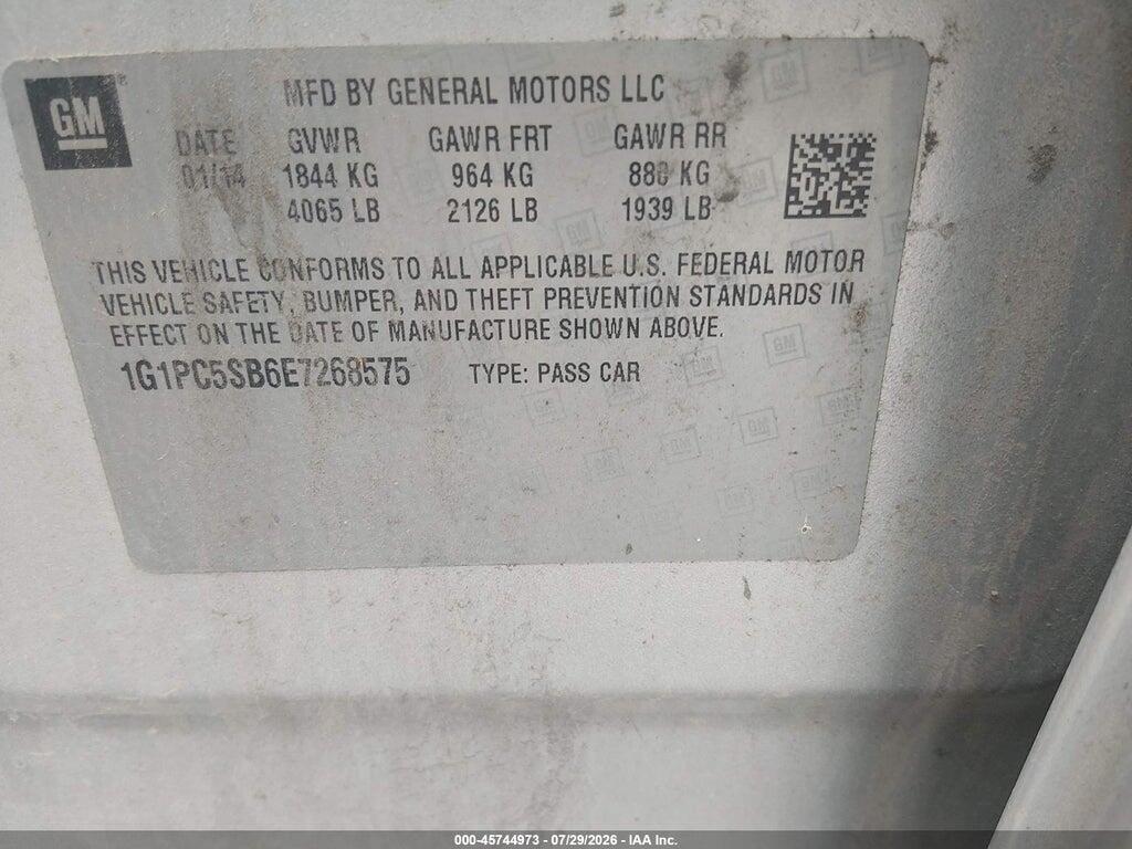 1G1PC5SB6E7268575 2014 CHEVROLET CRUZE photo no. 9