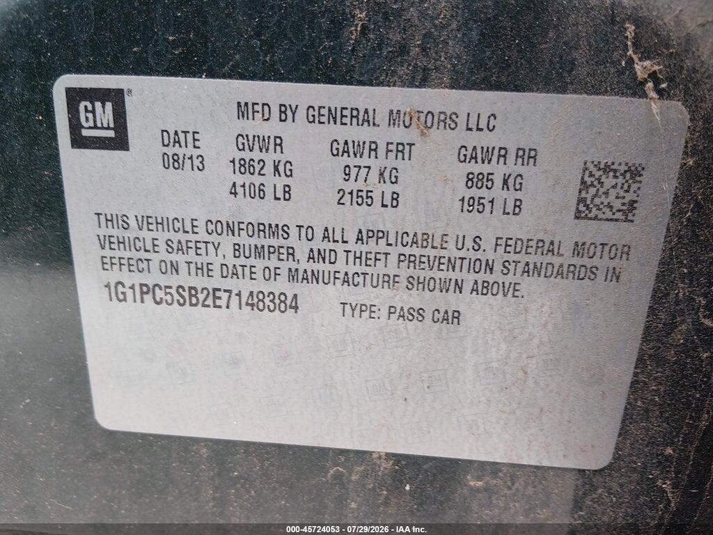 1G1PC5SB2E7148384 2014 CHEVROLET CRUZE photo no. 9