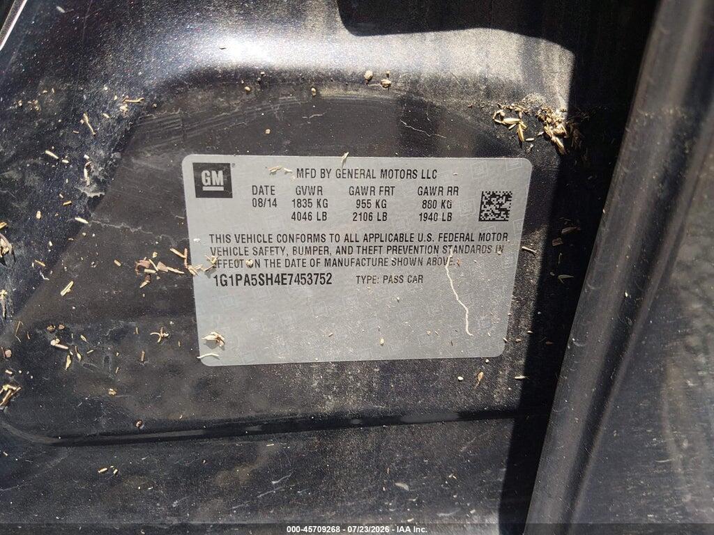 1G1PA5SH4E7453752 2014 CHEVROLET CRUZE photo no. 9