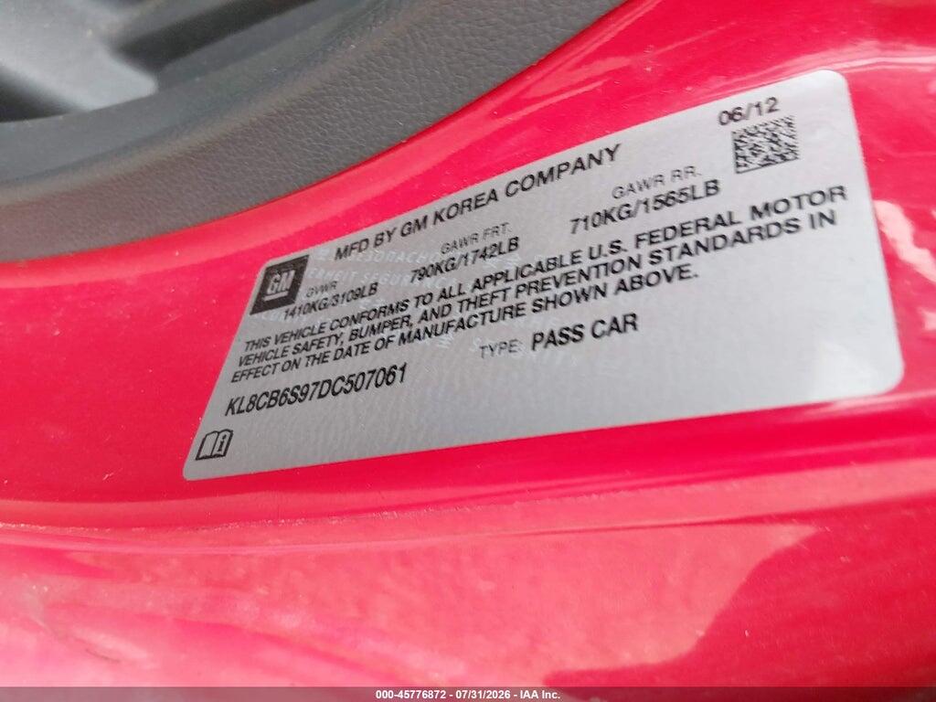 KL8CB6S97DC507061 2013 CHEVROLET SPARK photo no. 9
