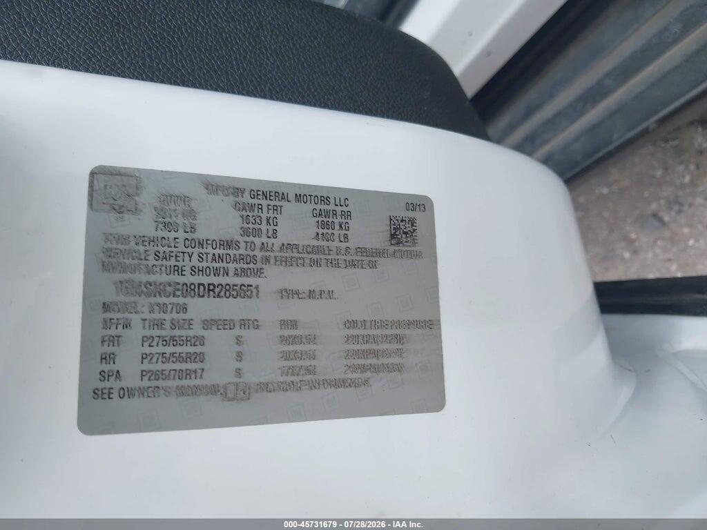1GNSKCE08DR285651 2013 CHEVROLET TAHOE photo no. 9