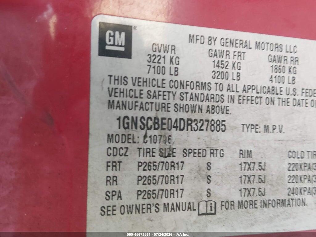 1GNSCBE04DR327885 2013 CHEVROLET TAHOE photo no. 9