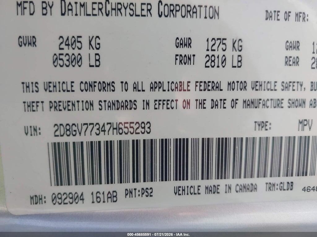 2D8GV77347H655293 2007 DODGE MAGNUM photo no. 9