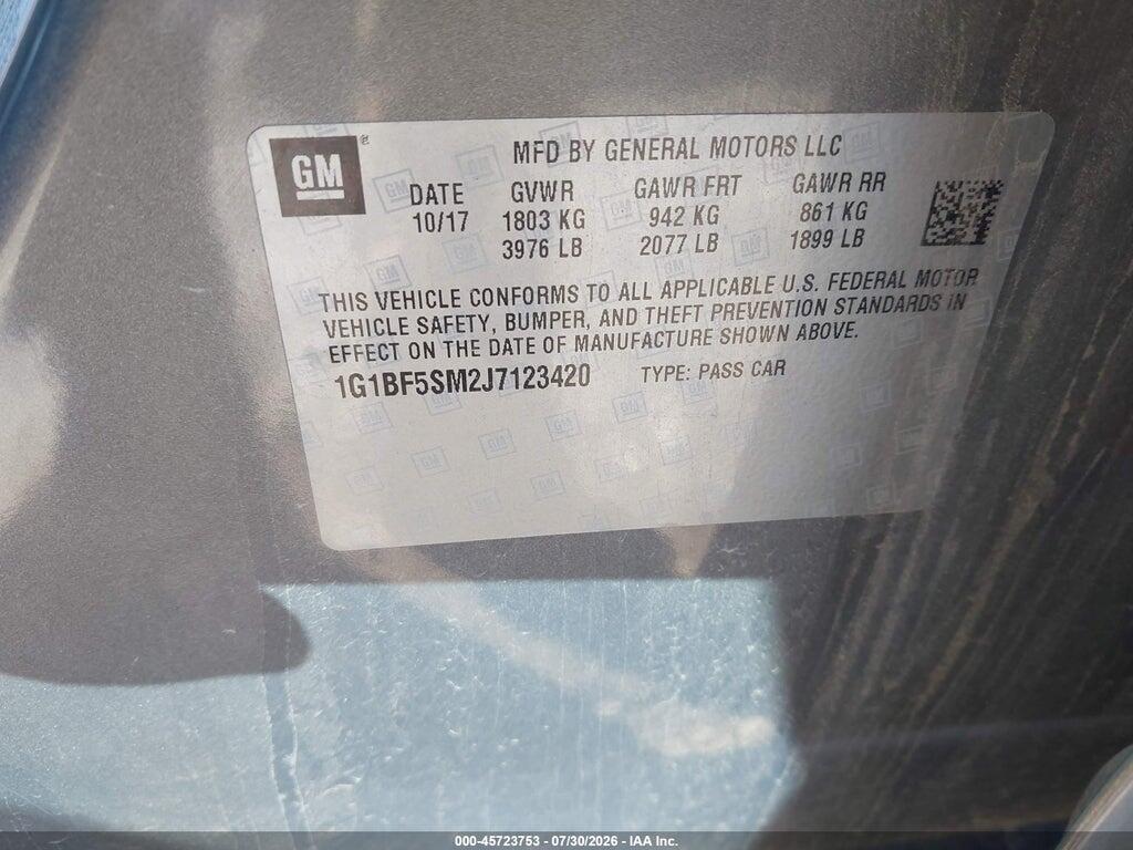 1G1BF5SM2J7123420 2018 CHEVROLET CRUZE photo no. 9