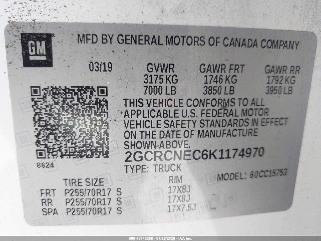 2GCRCNEC6K1174970 2019 CHEVROLET SILVERADO 1500 LD photo no. 9