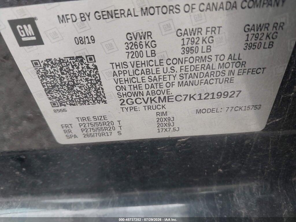 2GCVKMEC7K1219927 2019 CHEVROLET SILVERADO 1500 LD photo no. 9