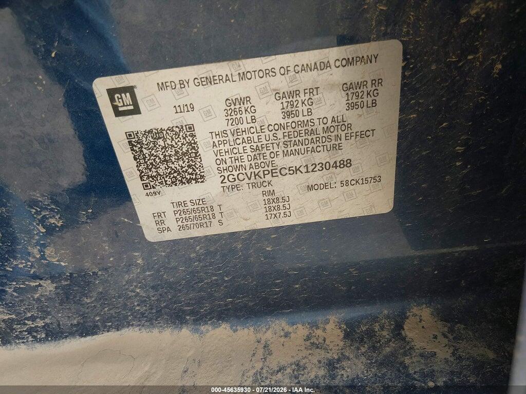 2GCVKPEC5K1230488 2019 CHEVROLET SILVERADO 1500 LD photo no. 9
