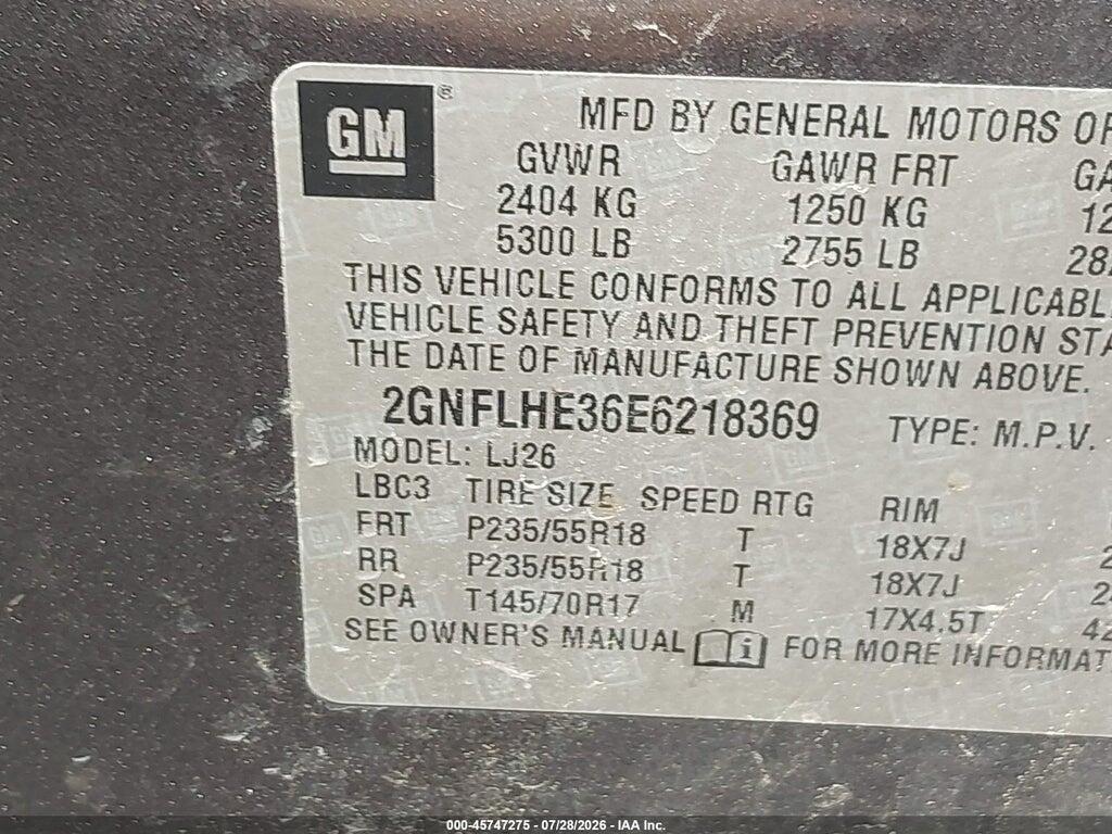 2GNFLHE36E6218369 2014 CHEVROLET EQUINOX photo no. 9