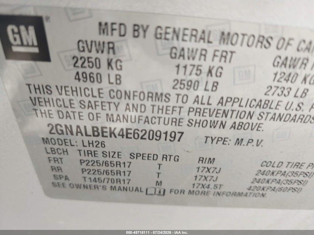 2GNALBEK4E6209197 2014 CHEVROLET EQUINOX photo no. 9
