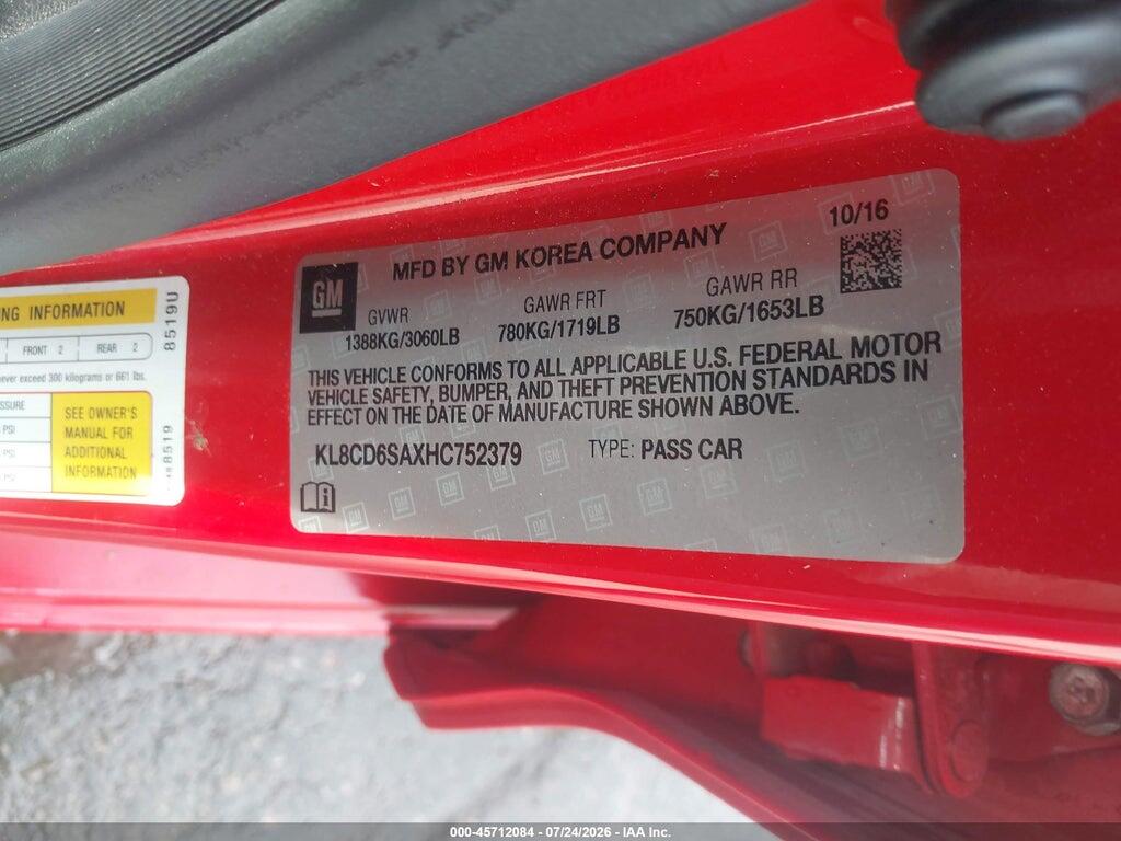 KL8CD6SAXHC752379 2017 CHEVROLET SPARK photo no. 9