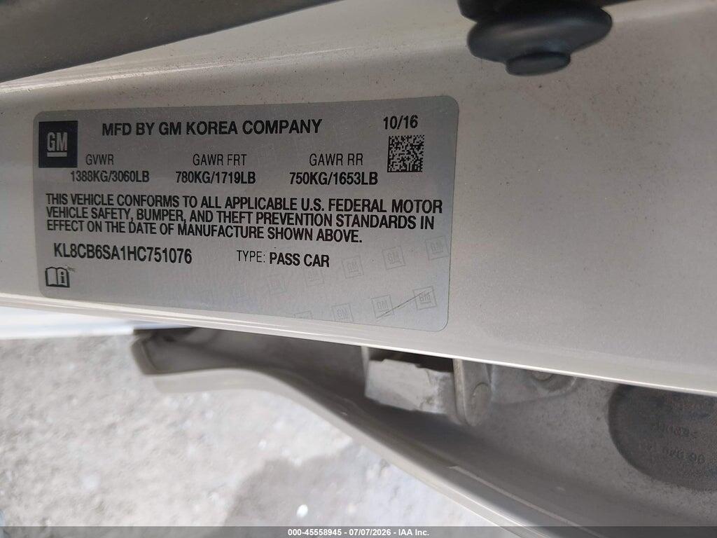 KL8CB6SA1HC751076 2017 CHEVROLET SPARK photo no. 9