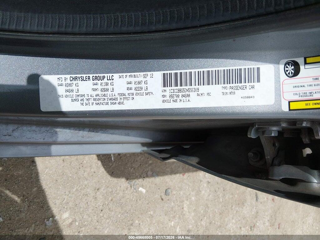 1C3CCBBG5DN556389 2013 CHRYSLER 200 photo no. 9
