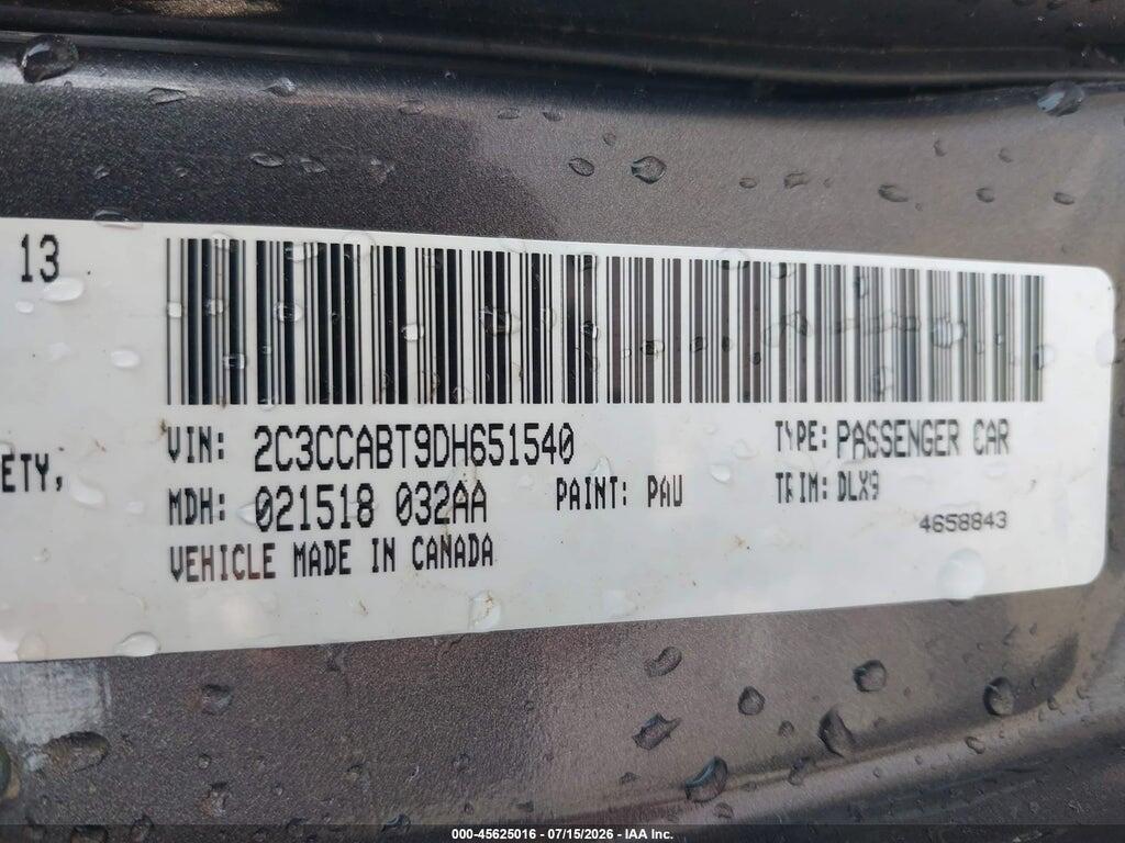 2C3CCABT9DH651540 2013 CHRYSLER 300 photo no. 9