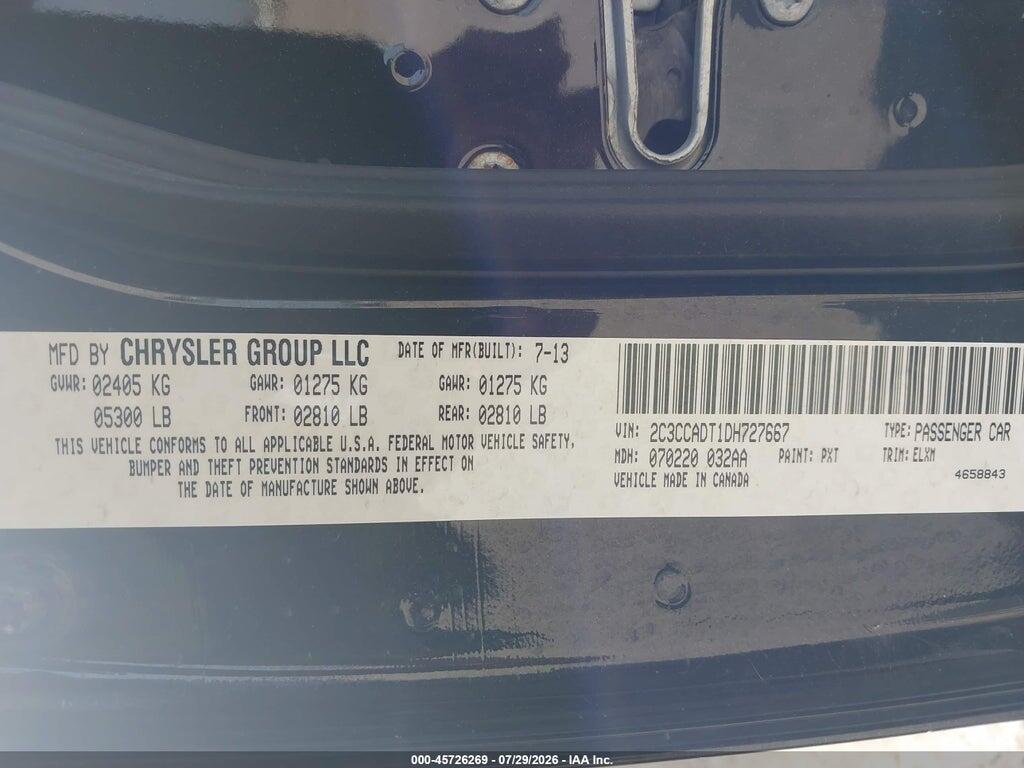 2C3CCADT1DH727667 2013 CHRYSLER 300C photo no. 9
