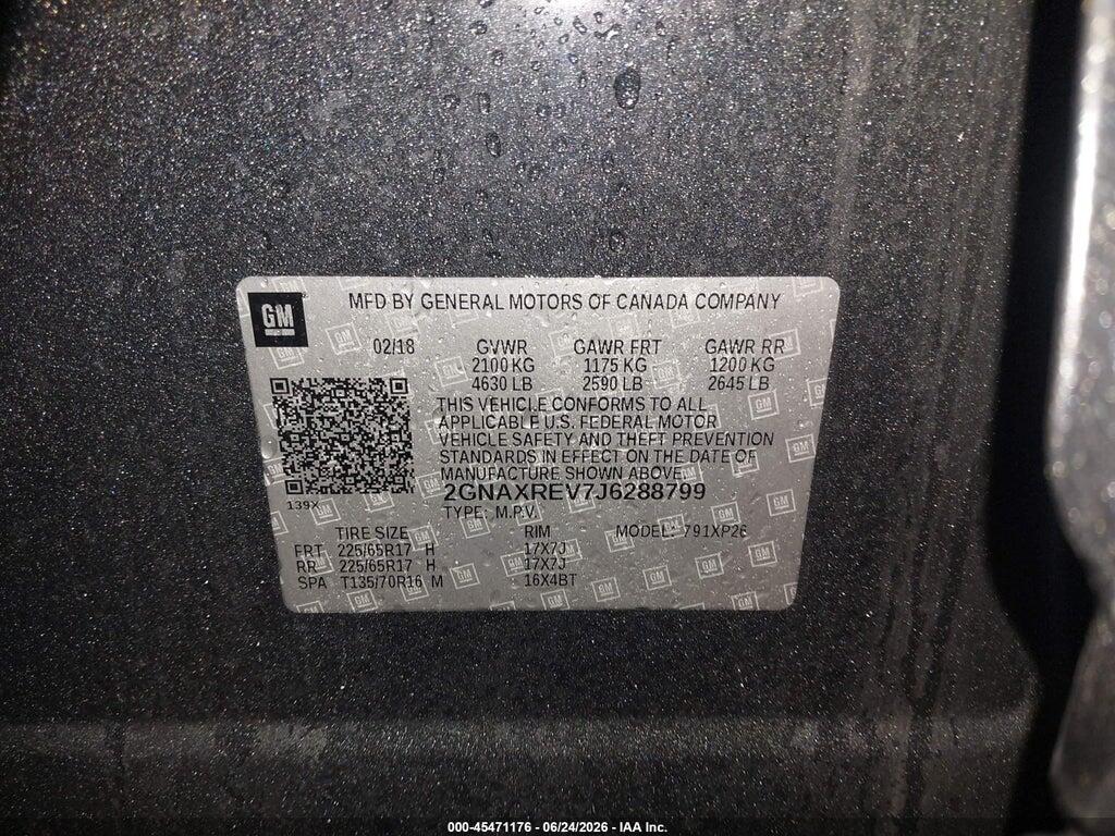 2GNAXREV7J6288799 2018 CHEVROLET EQUINOX photo no. 9