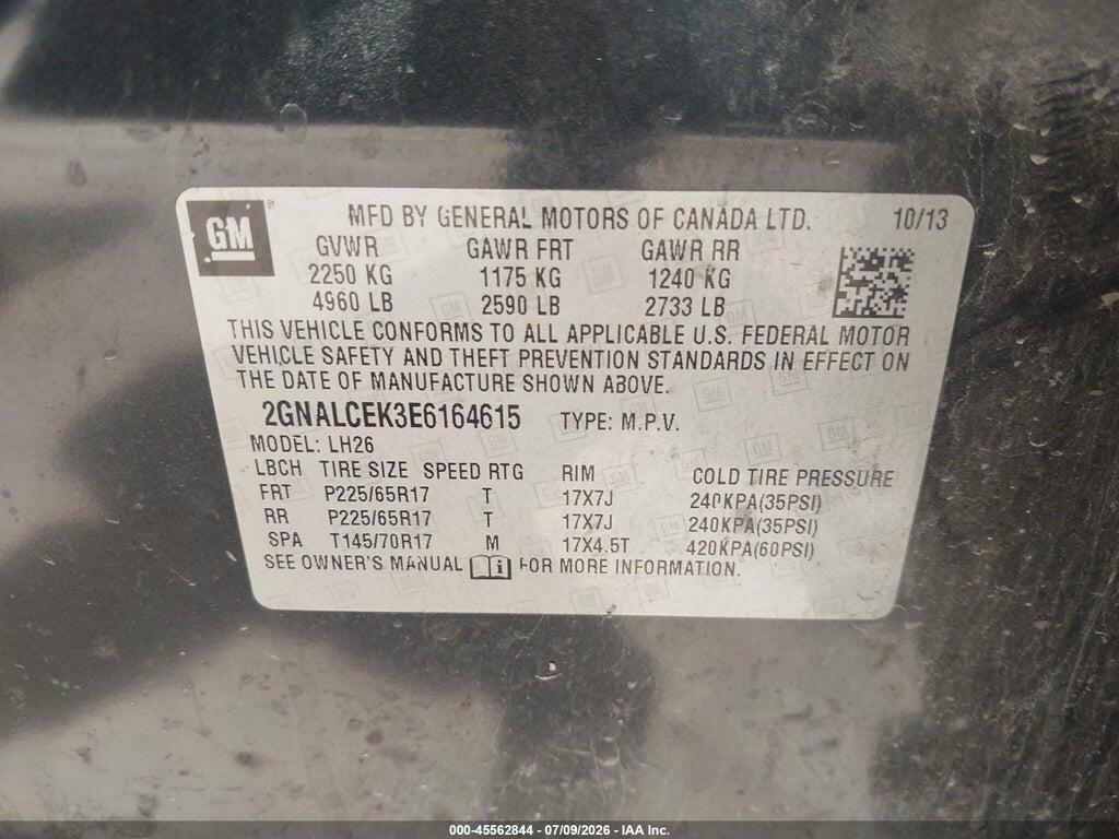 2GNALCEK3E6164615 2014 CHEVROLET EQUINOX photo no. 9