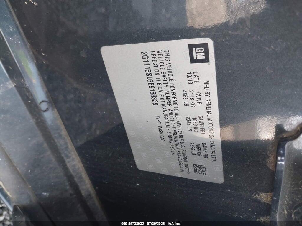 2G1115SL6E9188339 2014 CHEVROLET IMPALA photo no. 9