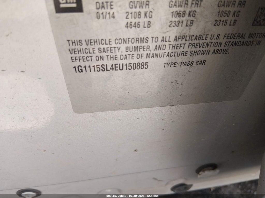 1G1115SL4EU150885 2014 CHEVROLET IMPALA photo no. 9