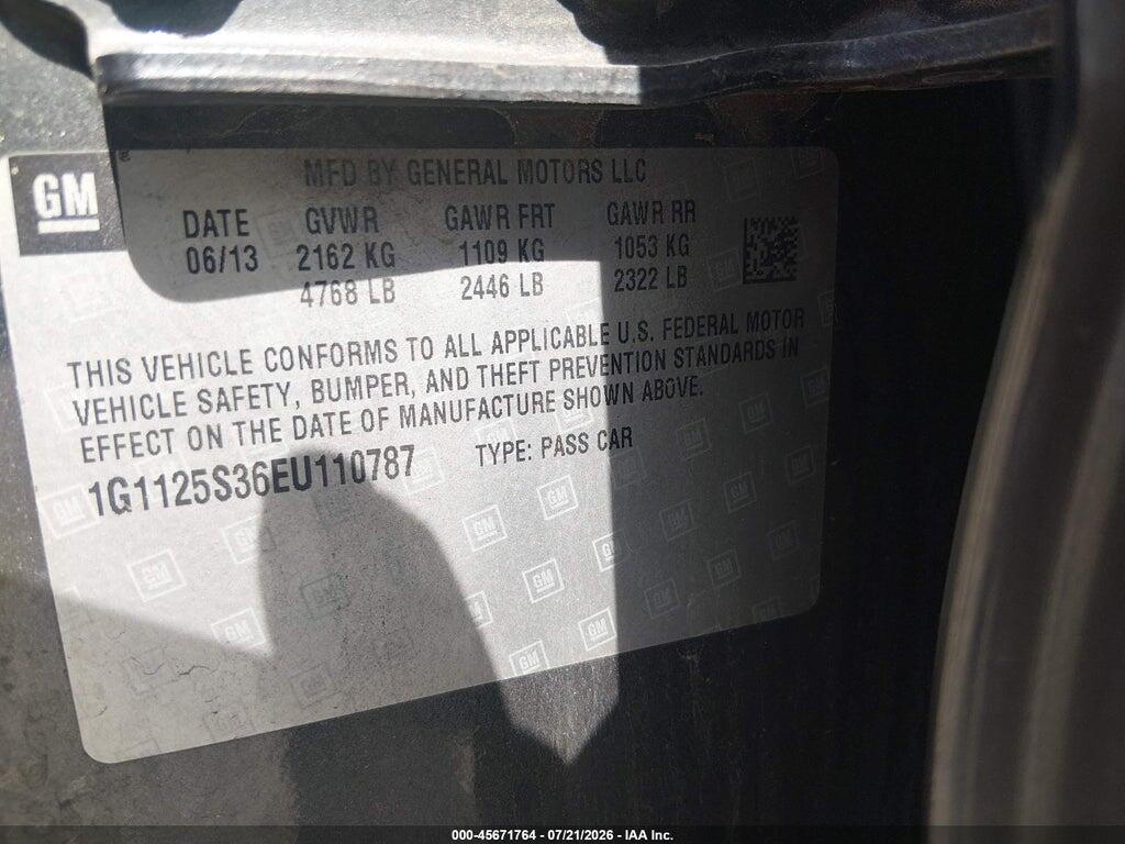 1G1125S36EU110787 2014 CHEVROLET IMPALA photo no. 9