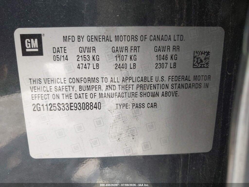 2G1125S33E9308840 2014 CHEVROLET IMPALA photo no. 9
