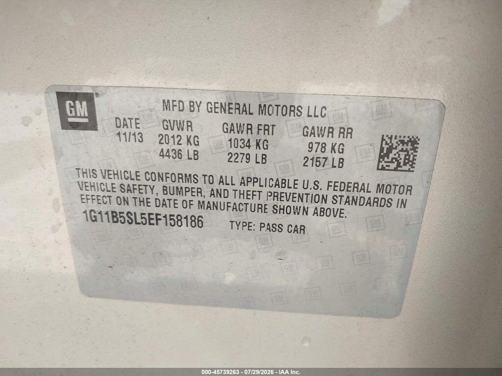 1G11B5SL5EF158186 2014 CHEVROLET MALIBU photo no. 9