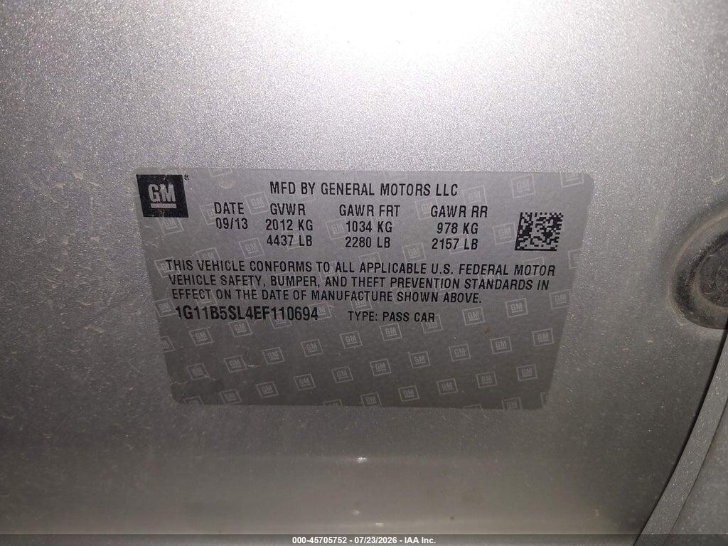 1G11B5SL4EF110694 2014 CHEVROLET MALIBU photo no. 9