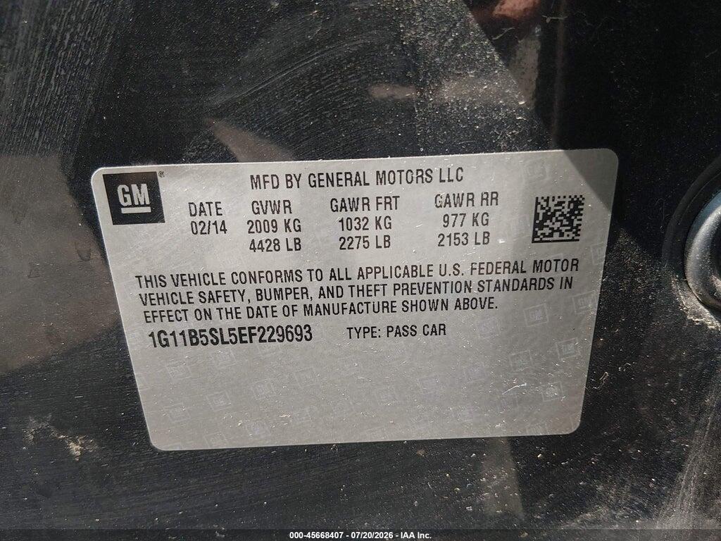 1G11B5SL5EF229693 2014 CHEVROLET MALIBU photo no. 9