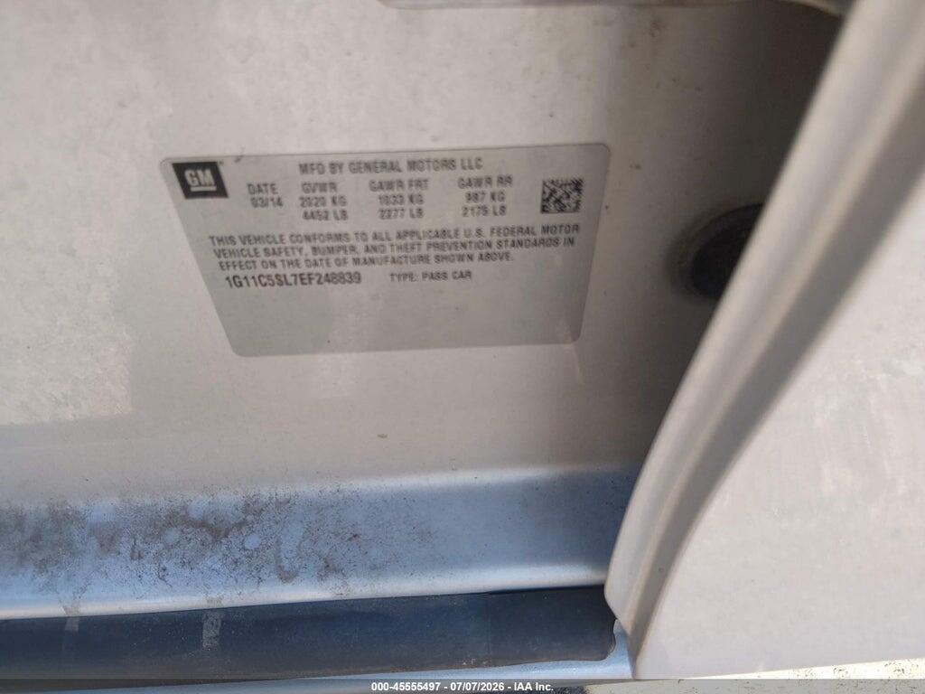 1G11C5SL7EF248839 2014 CHEVROLET MALIBU photo no. 9