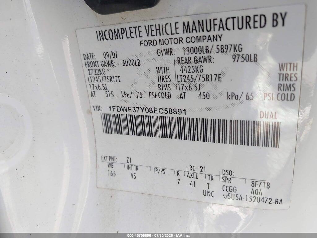 1FDWF37Y08EC58891 2008 FORD SUPER DUTY F-350 DRW photo no. 8