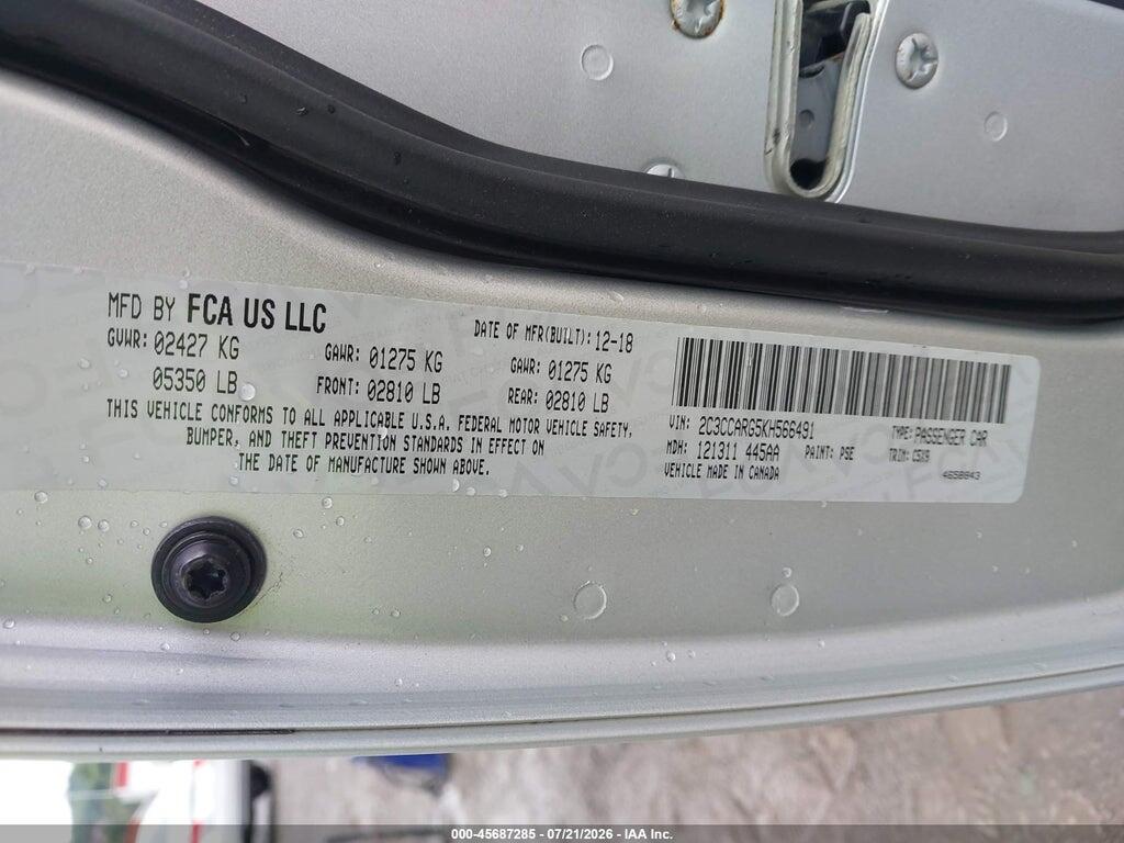 2C3CCARG5KH566491 2019 CHRYSLER 300 photo no. 9