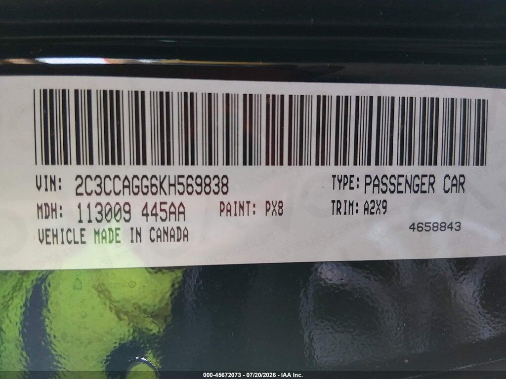 2C3CCAGG6KH569838 2019 CHRYSLER 300 photo no. 9