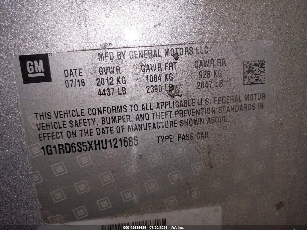 1G1RD6S5XHU121686 2017 CHEVROLET VOLT photo no. 9