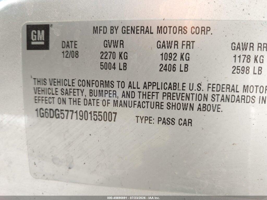 1G6DG577190155007 2009 CADILLAC CTS photo no. 9