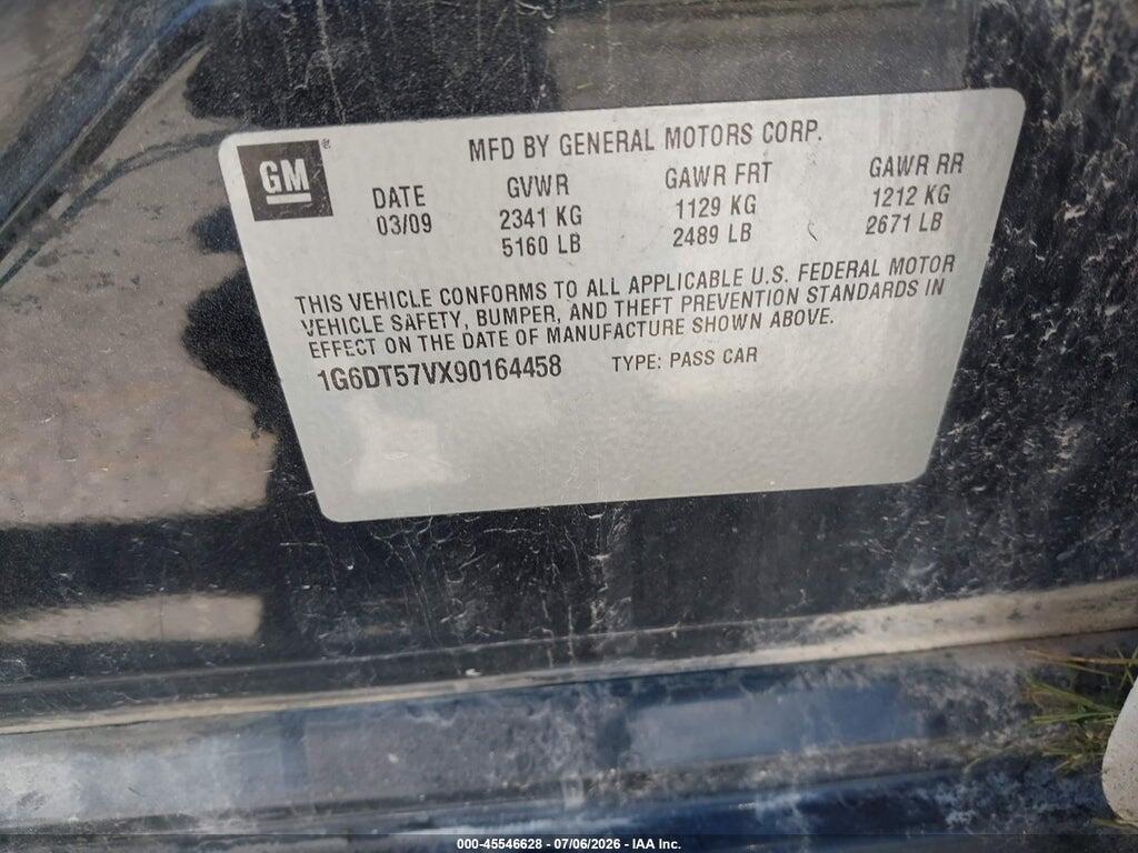 1G6DT57VX90164458 2009 CADILLAC CTS photo no. 9