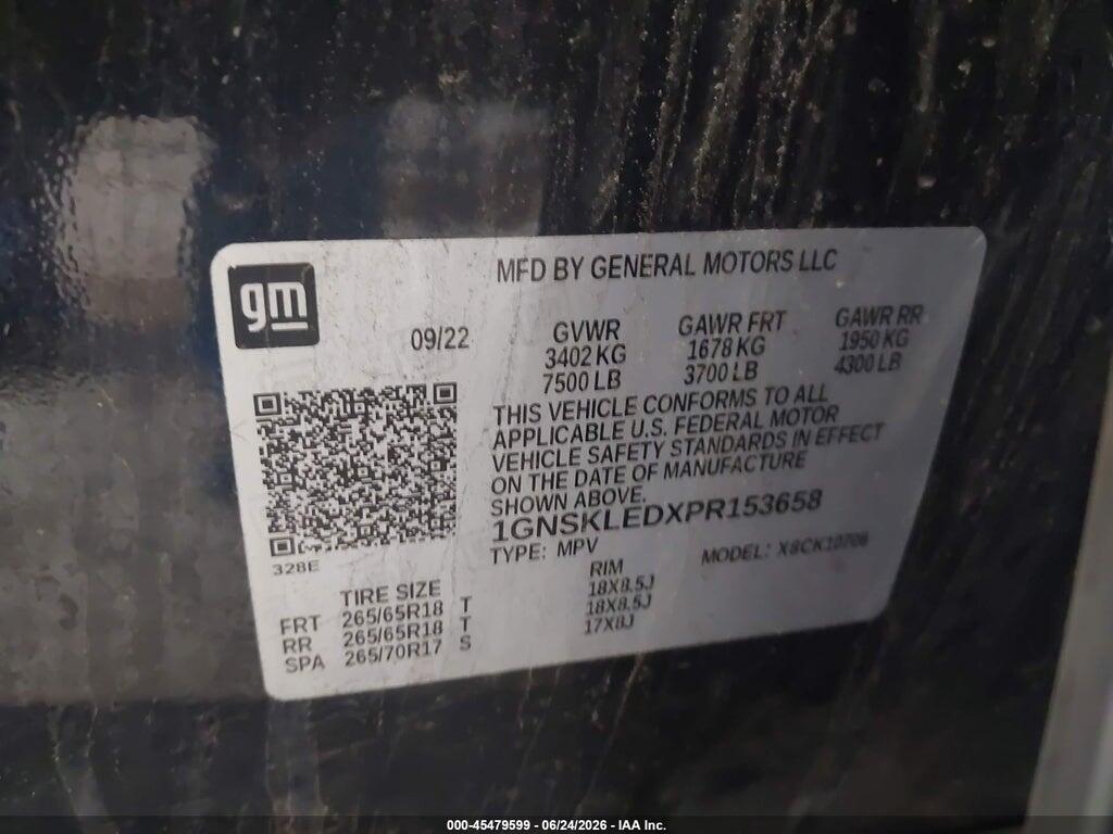 1GNSKLEDXPR153658 2023 CHEVROLET TAHOE photo no. 9