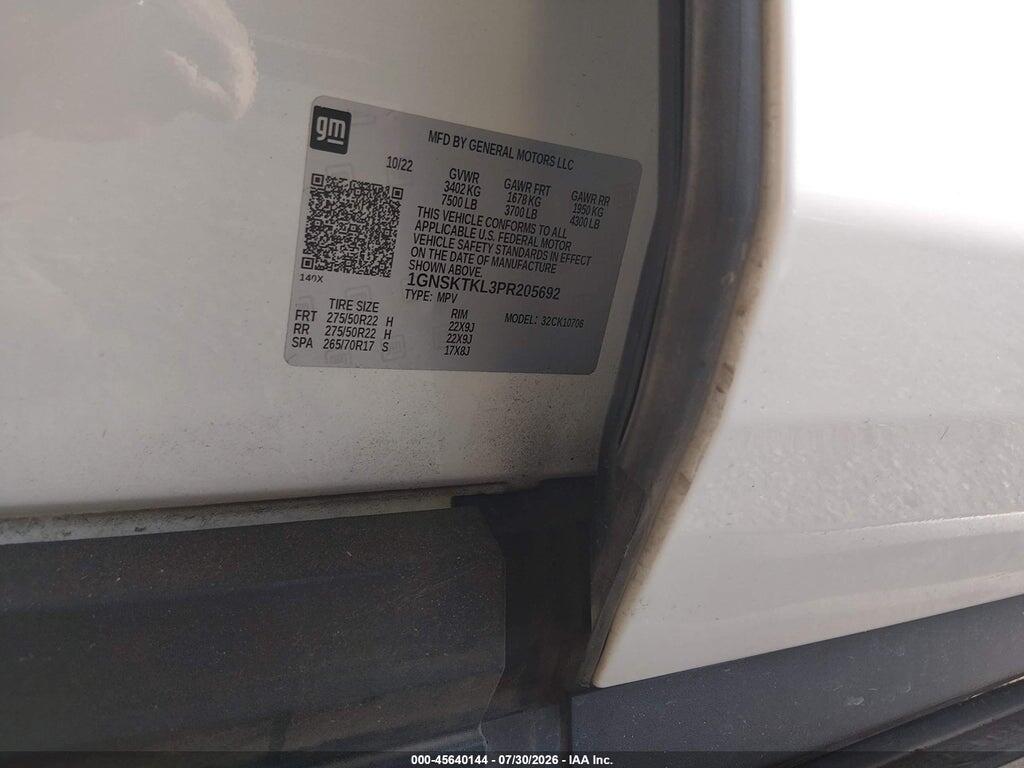 1GNSKTKL3PR205692 2023 CHEVROLET TAHOE photo no. 9