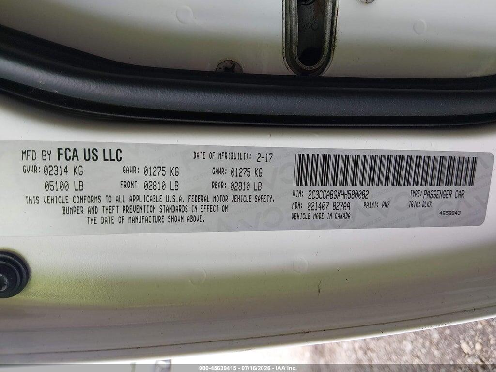 2C3CCABGXHH580082 2017 CHRYSLER 300 photo no. 9
