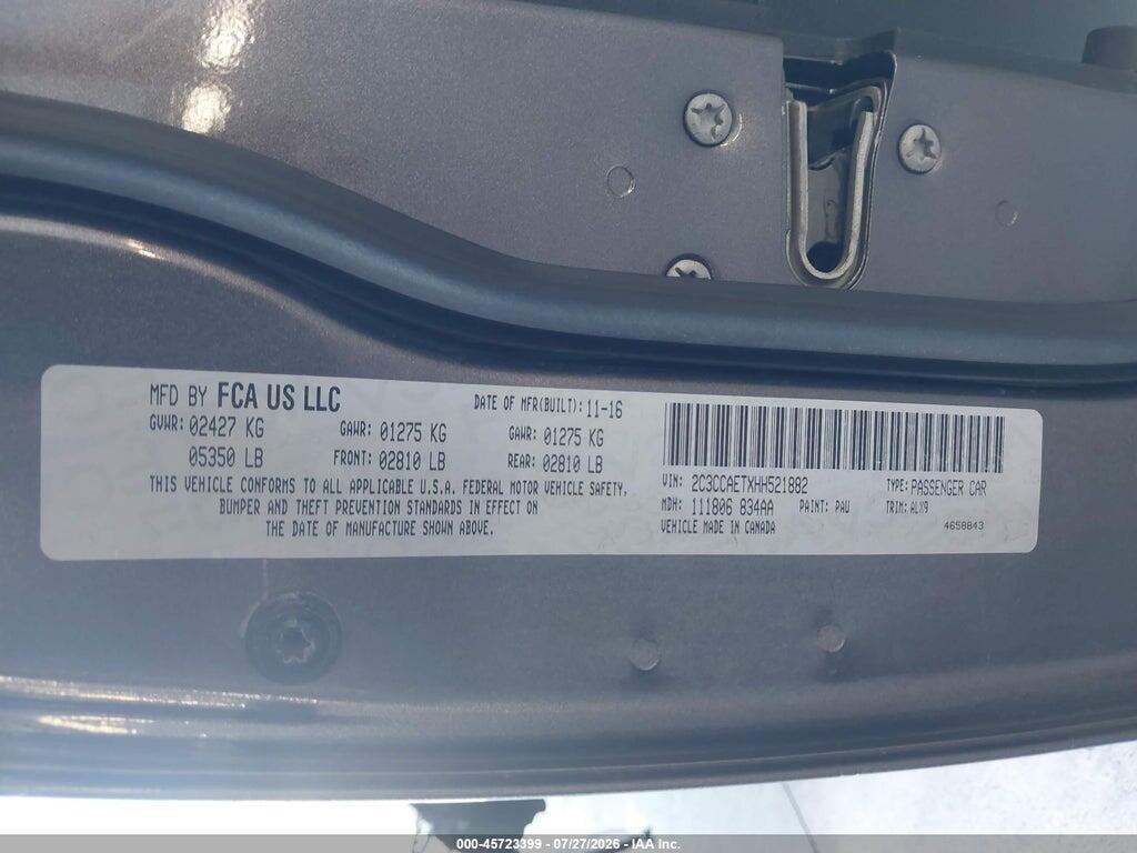 2C3CCAETXHH521882 2017 CHRYSLER 300C photo no. 9