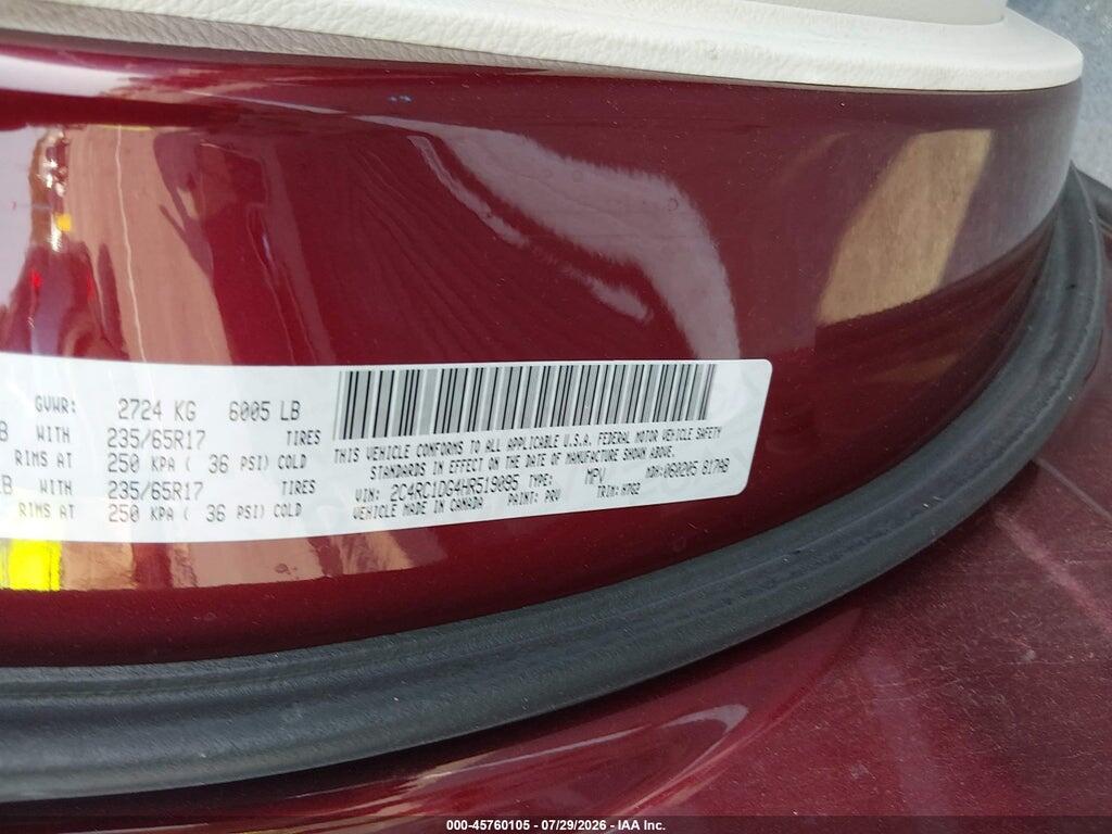 2C4RC1DG4HR519095 2017 CHRYSLER PACIFICA photo no. 9