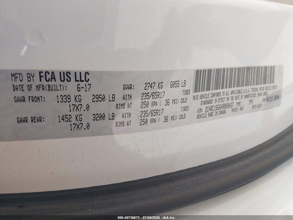 2C4RC1BG6HR809437 2017 CHRYSLER PACIFICA photo no. 9