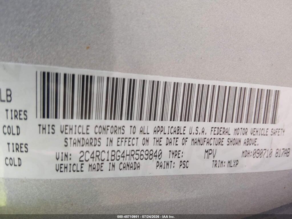 2C4RC1BG4HR569840 2017 CHRYSLER PACIFICA photo no. 9