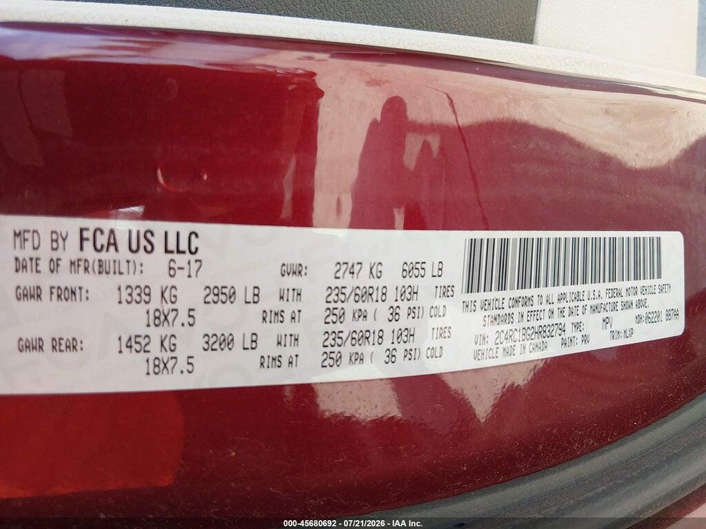 2C4RC1BG2HR832794 2017 CHRYSLER PACIFICA photo no. 8