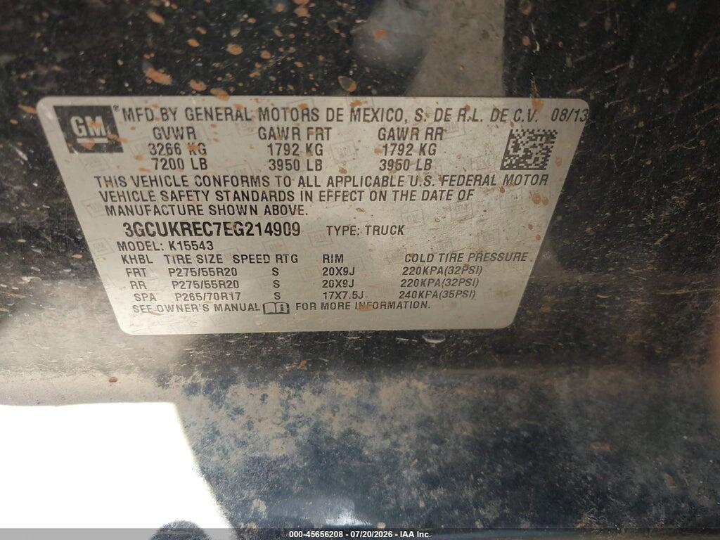 3GCUKREC7EG214909 2014 CHEVROLET SILVERADO 1500 photo no. 9